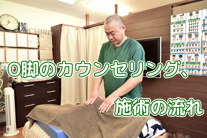 O脚矯正のカウンセリング、施術の流れ